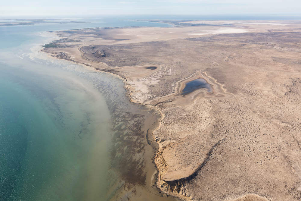 aerial Baja California desert