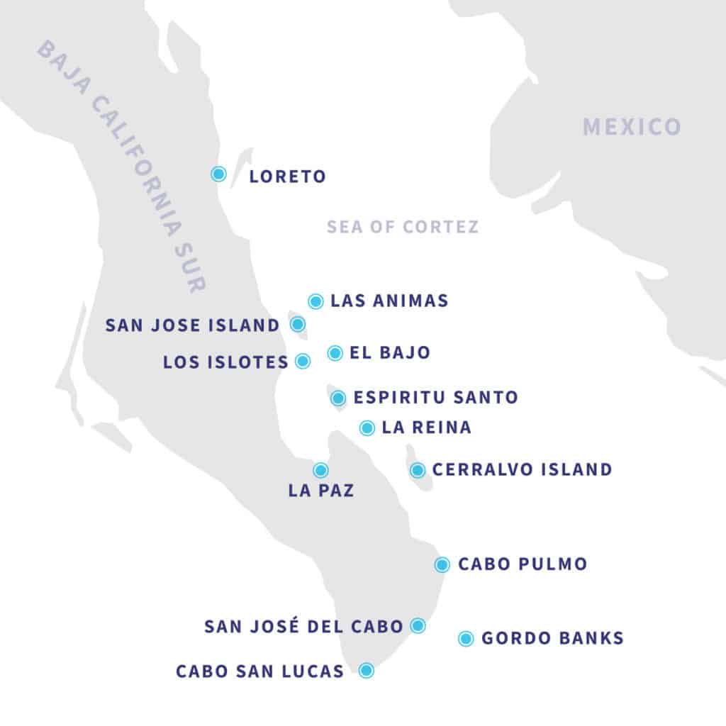 Map of the Sea of Cortez