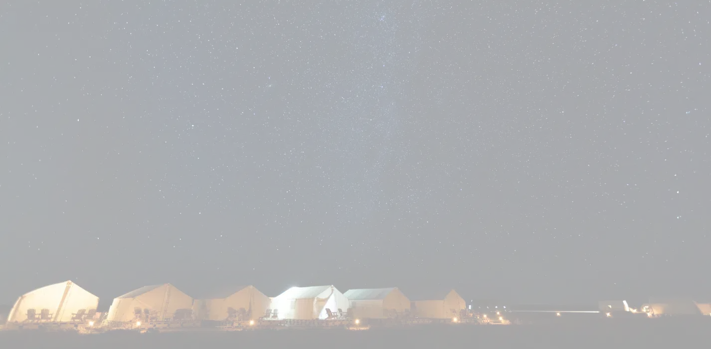San Ignacio camp at night - Baja California