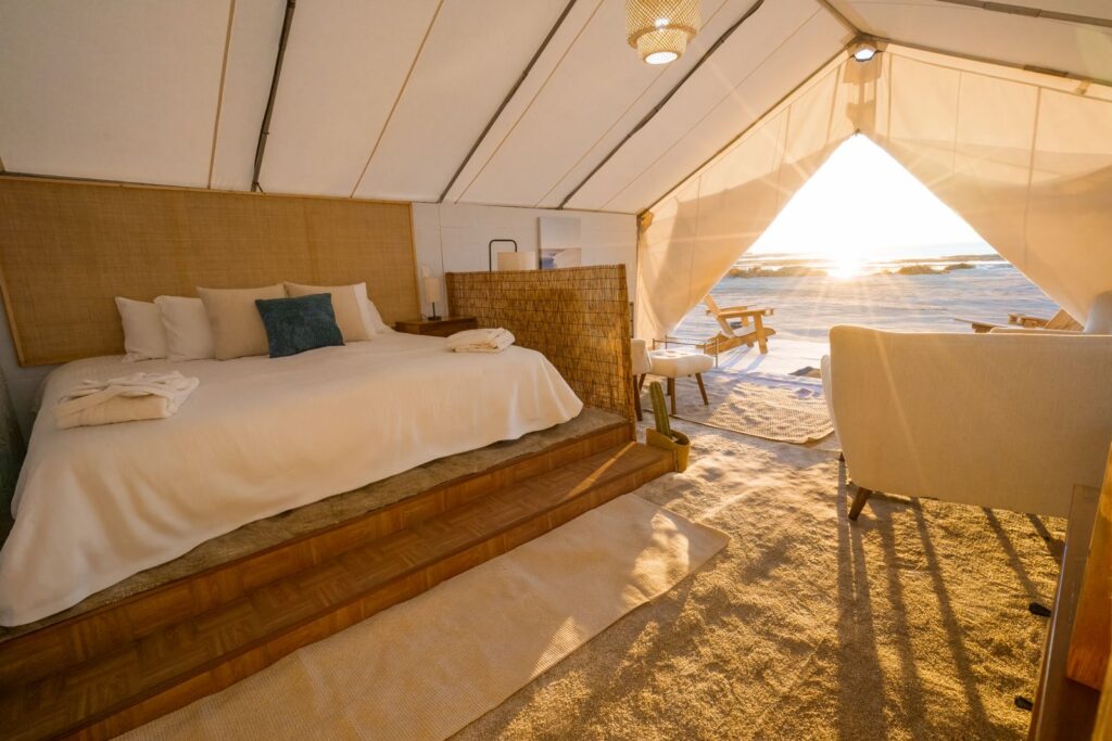 Beautifully re-designed Luxury tent at San Ignacio Gray Whale Watching Camp