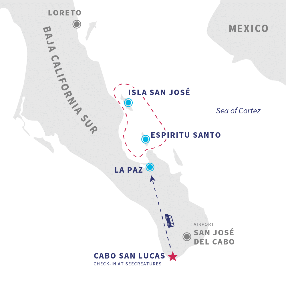 San Jose Diving Map
